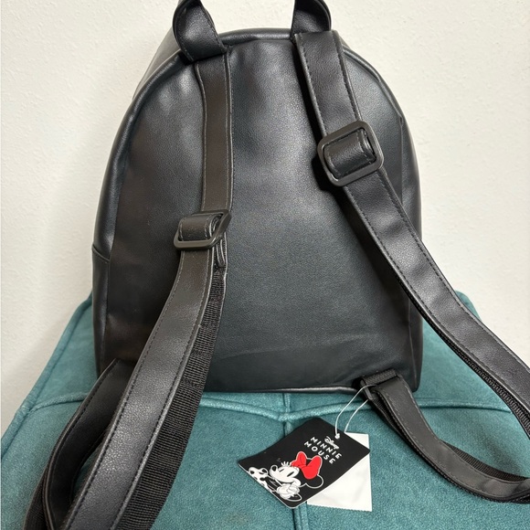 Disney Minnie Mouse Black Backpack with Red Bow - Picture 3 of 4